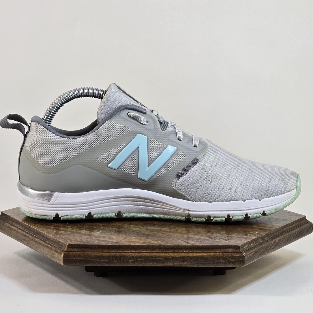 New Balance Running Shoes Womens Size 8 Gray Mint Blue WX577LG5 Cush+ Sneaker - Picture 7 of 10